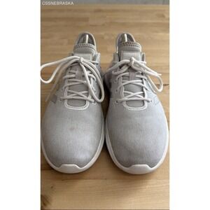 Adidas gray/coral Neo Cloudfoam Qtflex running shoes - Size 8.5